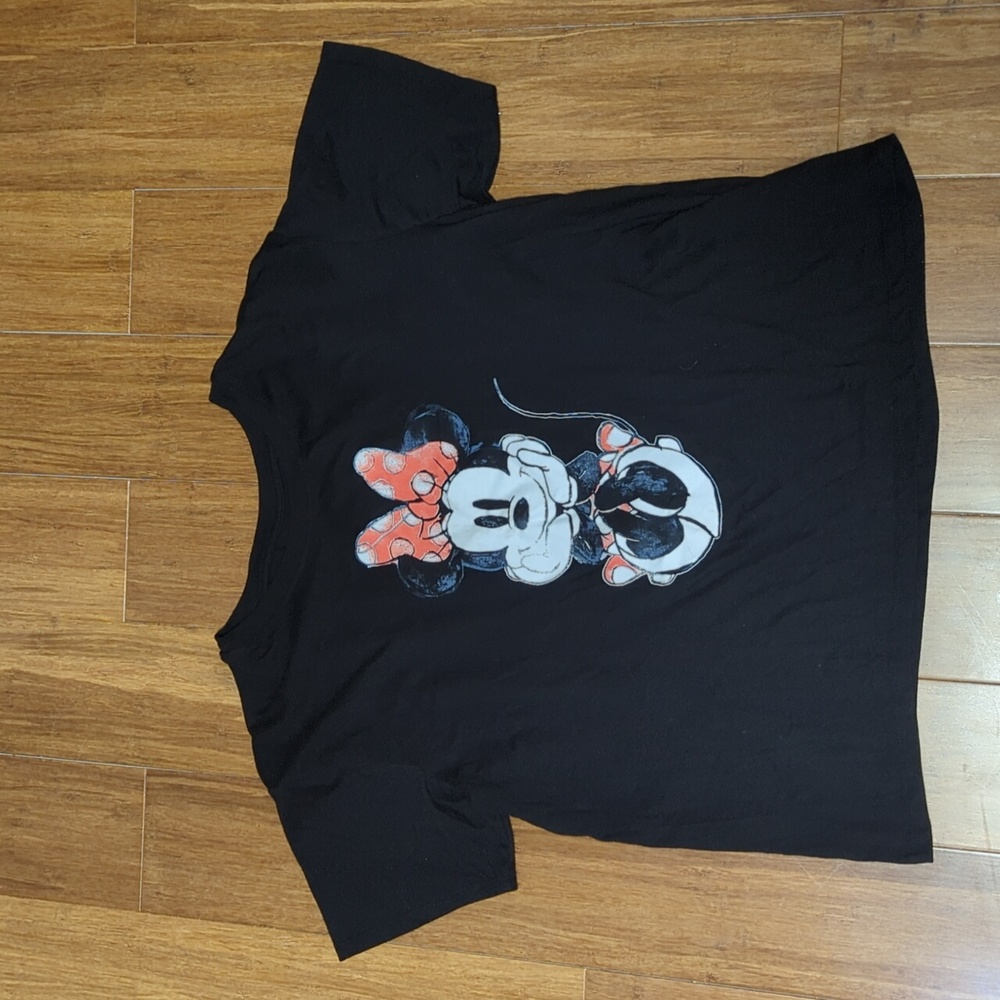 Disney Minnie Mouse Black Crop T-Shirt XXL - Picture 2 of 7